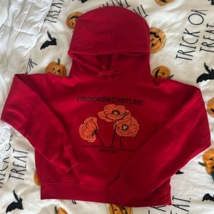 Crooks and castles cropped hoodie
